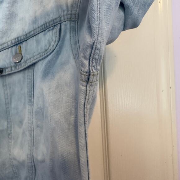 Lee Vintage Modern Women’s Acid Wash Denim Short Union-Alls Romper Size XS - Picture 6 of 11